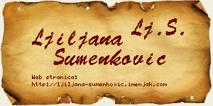 Ljiljana Šumenković vizit kartica